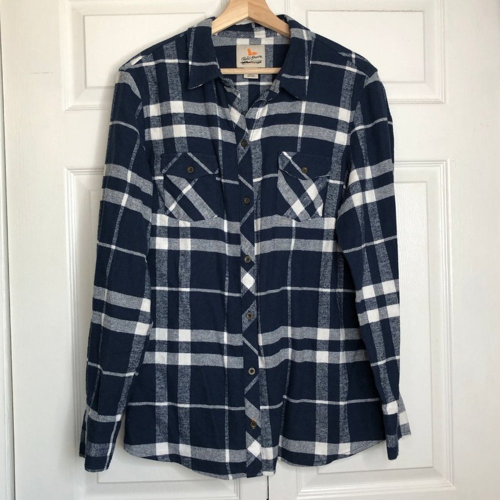 Field & Stream Blue & White Flannel Shirt